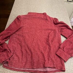 Green Envelope Deep Red Knit Top